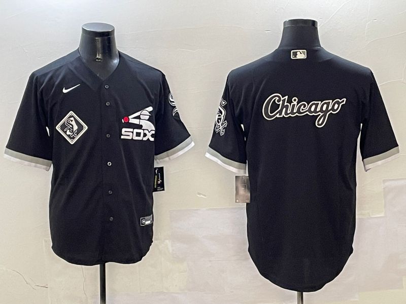 Men Chicago White Sox Blank Black Game Fashion 2025 Nike MLB Jersey style 4